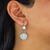 Double Stone Guardian Angel Leverback Earrings in "Vineyard Veranda" *Custom*