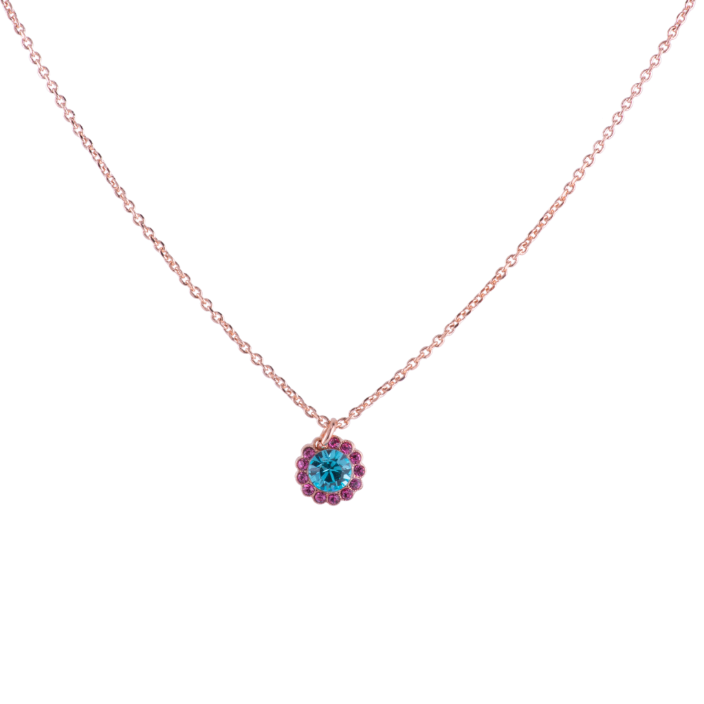 Medium Rosette Pendant in "Pretty Woman" - Rose Gold