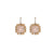 Square Halo Earrings in "Amaretto" *Custom*