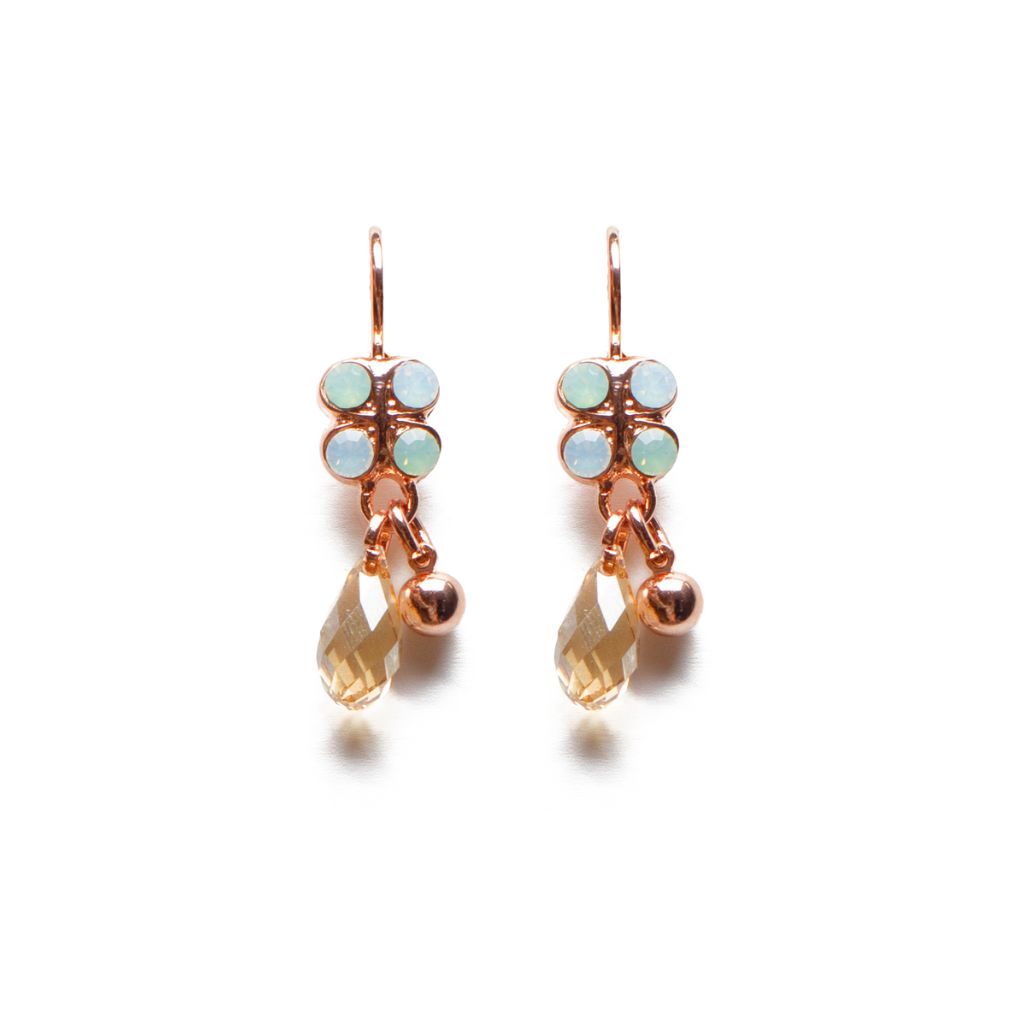 Diamond Cluster Earrings in "Seaglass" *Custom*