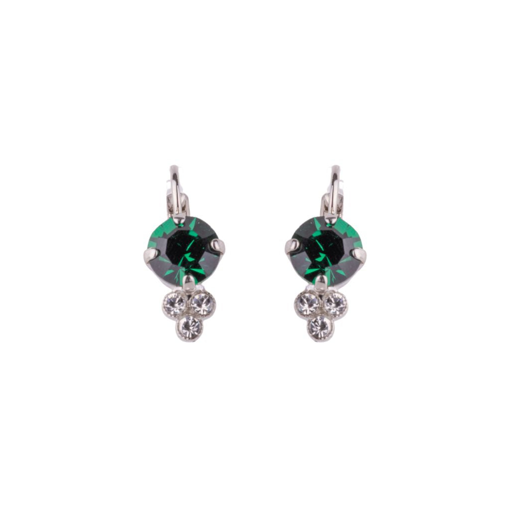 Medium Trio Cluster Leverback Earrings in "Holly" *Custom*