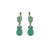 Extra Luxurious Double Pear Leverback Earrings in "Sun-Kissed Azure" *Custom*