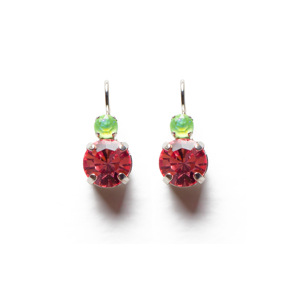 Large Double Stone Earrings in "Parasol" *Custom*