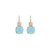 Large Double Stone Leverback Earrings in "First Toast" *Custom*