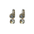 Medium Drop Leverback Earrings in "Morning Mist" - Yellow Gold