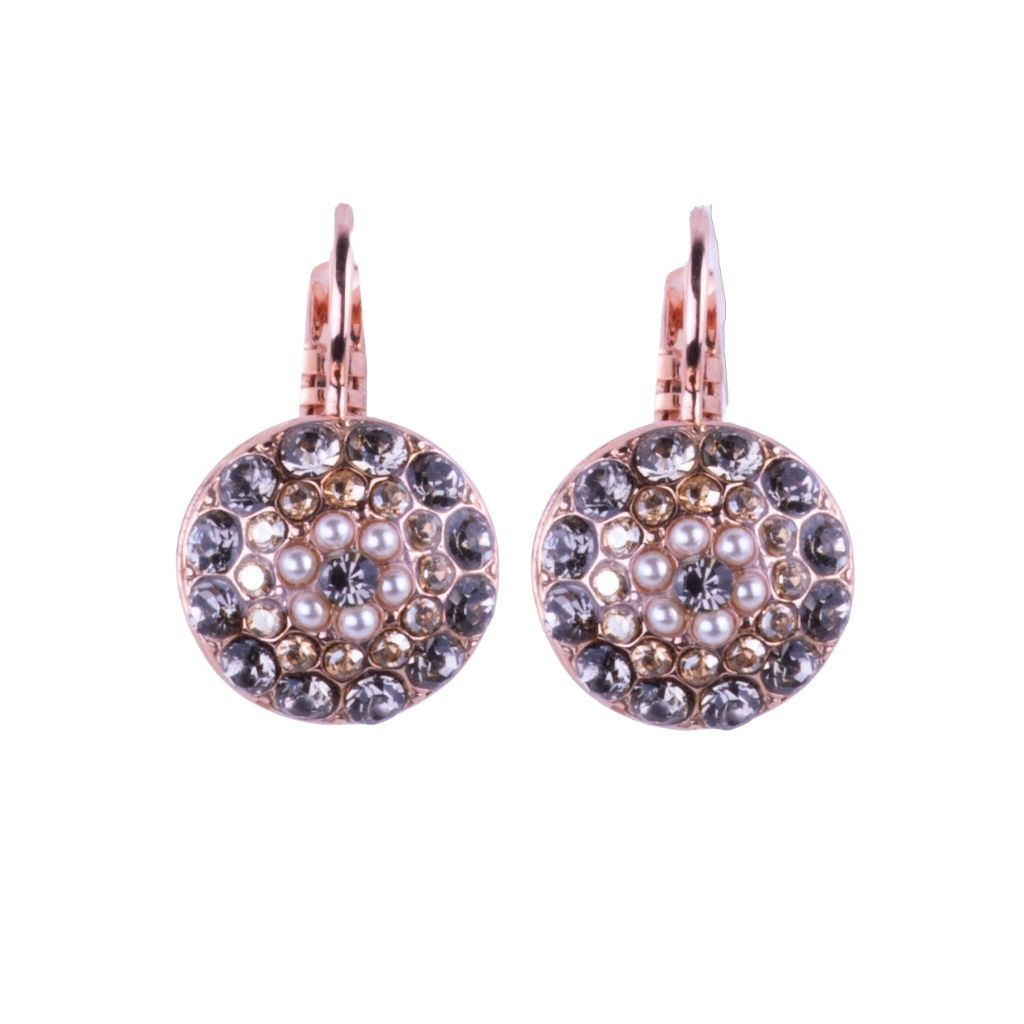 Pavé Leverback Earrings in "Sahara" *Custom*
