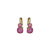 Large Double Stone Leverback Earrings "Sun-Kissed Blush" *Custom*