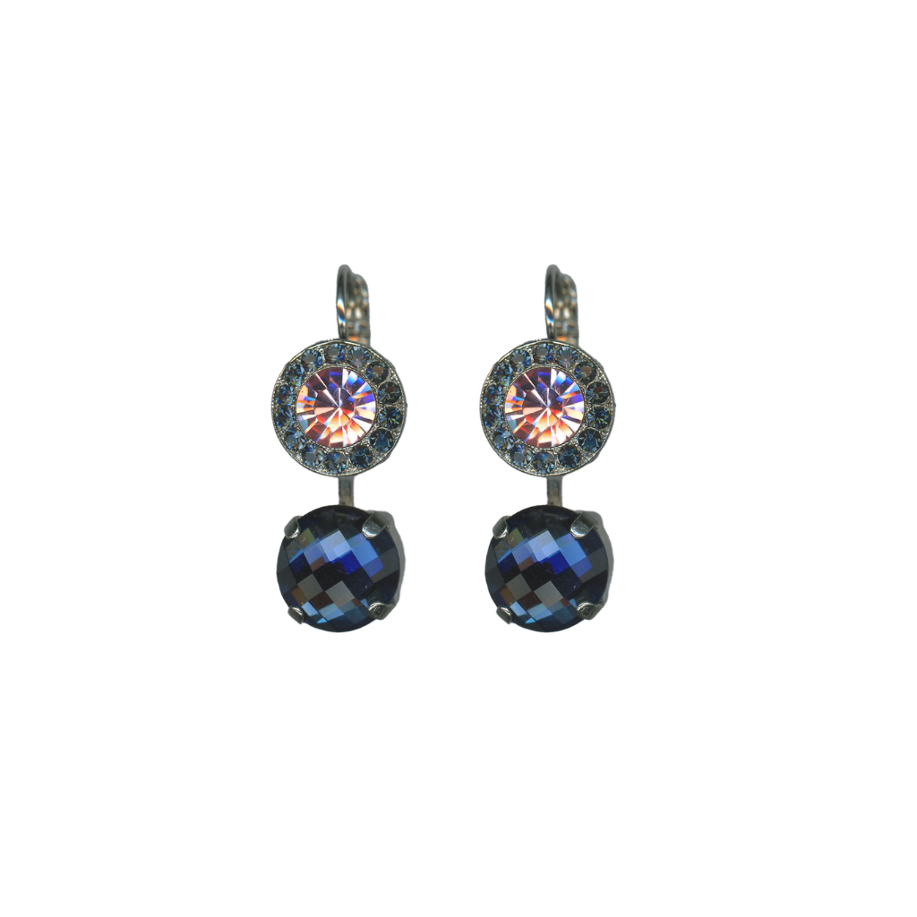 Double Stone Leverback Earrings in "Harvest Moon" *Custom*