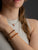 Long Oval Single Pendant  in "Aquamarine" - Rose Gold