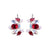 Multi Stone Cluster Bridal Leverback Earrings "True Romance" - Rhodium