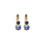 Medium Double Stone Leverback Earrings- "Wildberry" - Yellow Gold