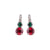 Medium Double Stone Leverback Earrings in "Holiday" *Custom*