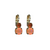 Medium Double Stone Leverback Earrings in "Pumpkin Spice" *Custom*