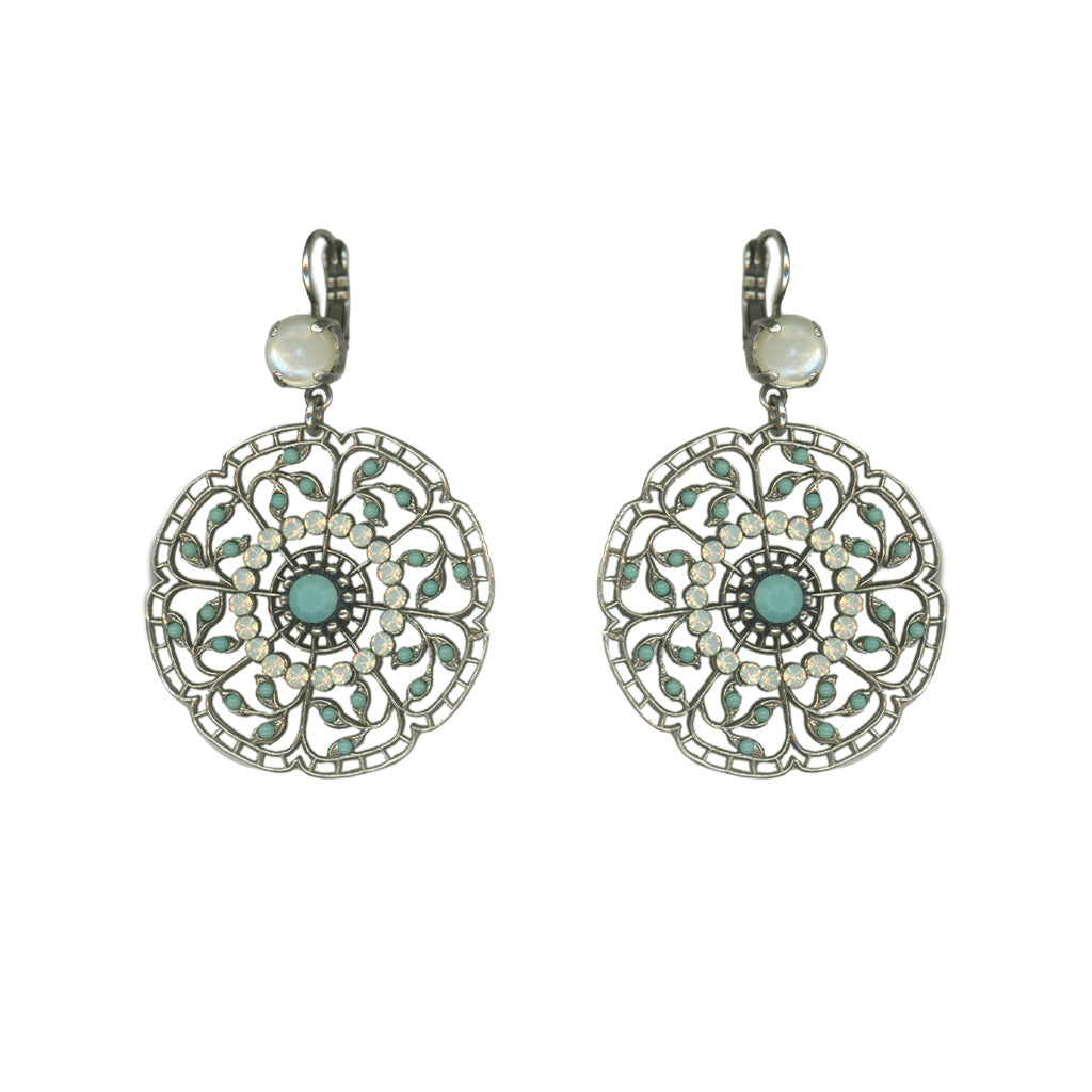 Filigree Leverback Earrings in "Aegean Coast" *Custom*