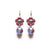 Cosmos Drop Earrings in "Coral Cove" - Rhodium