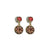 Double Stone Guardian Angel Leverback Earrings in "Bonfire" *Custom*