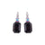 Round and Emerald Cut Leverback Earrings in "Tuxedo" *Custom*