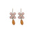 Wallflower Leverback Earrings in "Amaretto" *Custom*