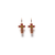 Petite Cross Earrings in "Parasol" - Rose Gold