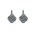 Extra Luxurious Quatrefoil Leverback Earrings in "Morning Mist" *Custom*