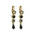 Flower and Briolette Leverback Earrings in "Obsidian Shores" *Custom*
