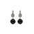 Cushion & Round Leverback Earrings "Obsidian Shores" *Custom*