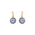 Medium Flower Leverback Earrings in "Morning Mist" - Yellow Gold