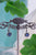 Medium Flower Leverback Earrings in "Nightfall" - Rhodium