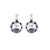 Extra Luxurious Decorated Leverback Earring in "Clear" - Antique Silver