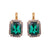 Extra Luxurious Halo Emerald Cut Earring in "Holiday" *Custom*