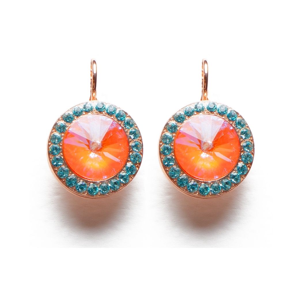 Extra Luxurious Halo Earrings in "Coral Cove" *Custom*