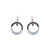 Petite Open Circle Leverback Earrings in "Tuxedo" *Custom*