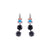 Medium Three Stone Earrings in "Tuxedo" *Custom*