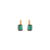 Medium Emerald Leverback Earrings in "Malachite" - Yellow Gold