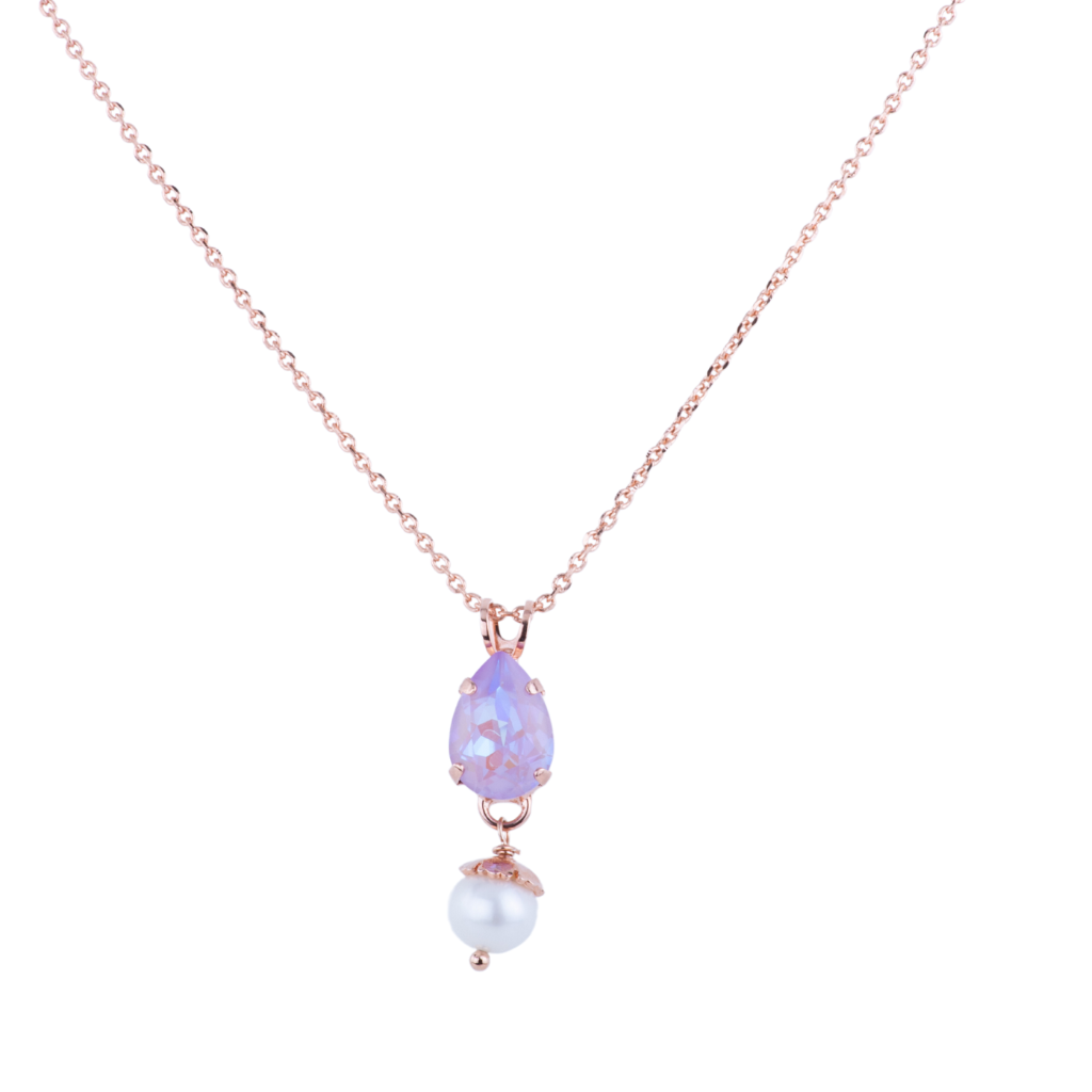 Medium Pear Pendant with Drop in "Bloom" *Custom*