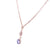 Petite Oval Leaf Pendant in "Bloom" - Rose Gold