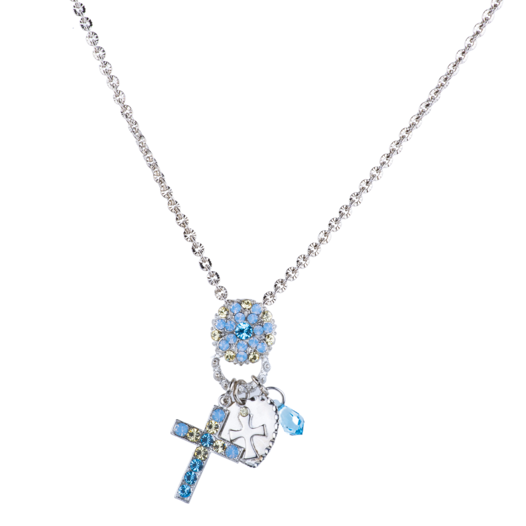 Cross Charms Pendant in "Aqua Vista" *Custom*