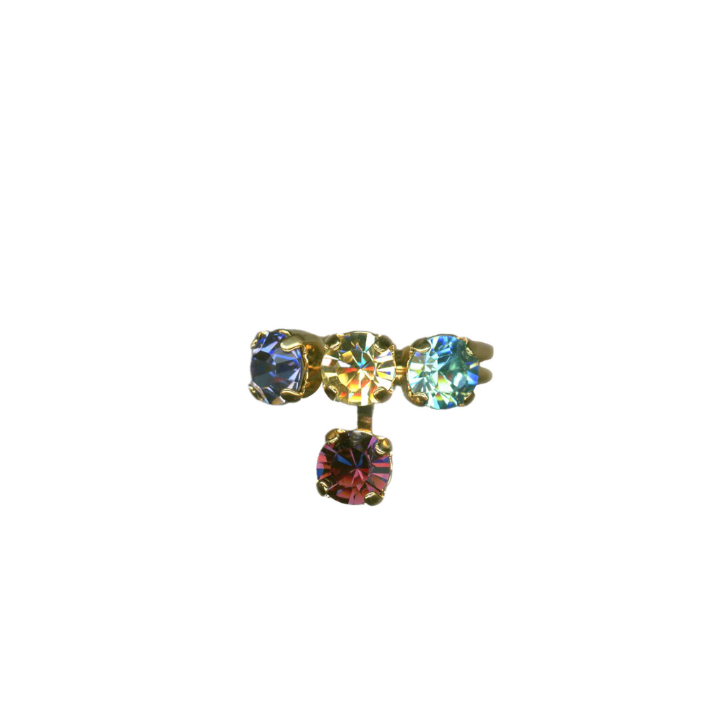 Small Four Stone Ring in "Vineyard Veranda" *Custom*