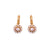 Medium Flower Leverback Earrings in "Pearl" *Custom*