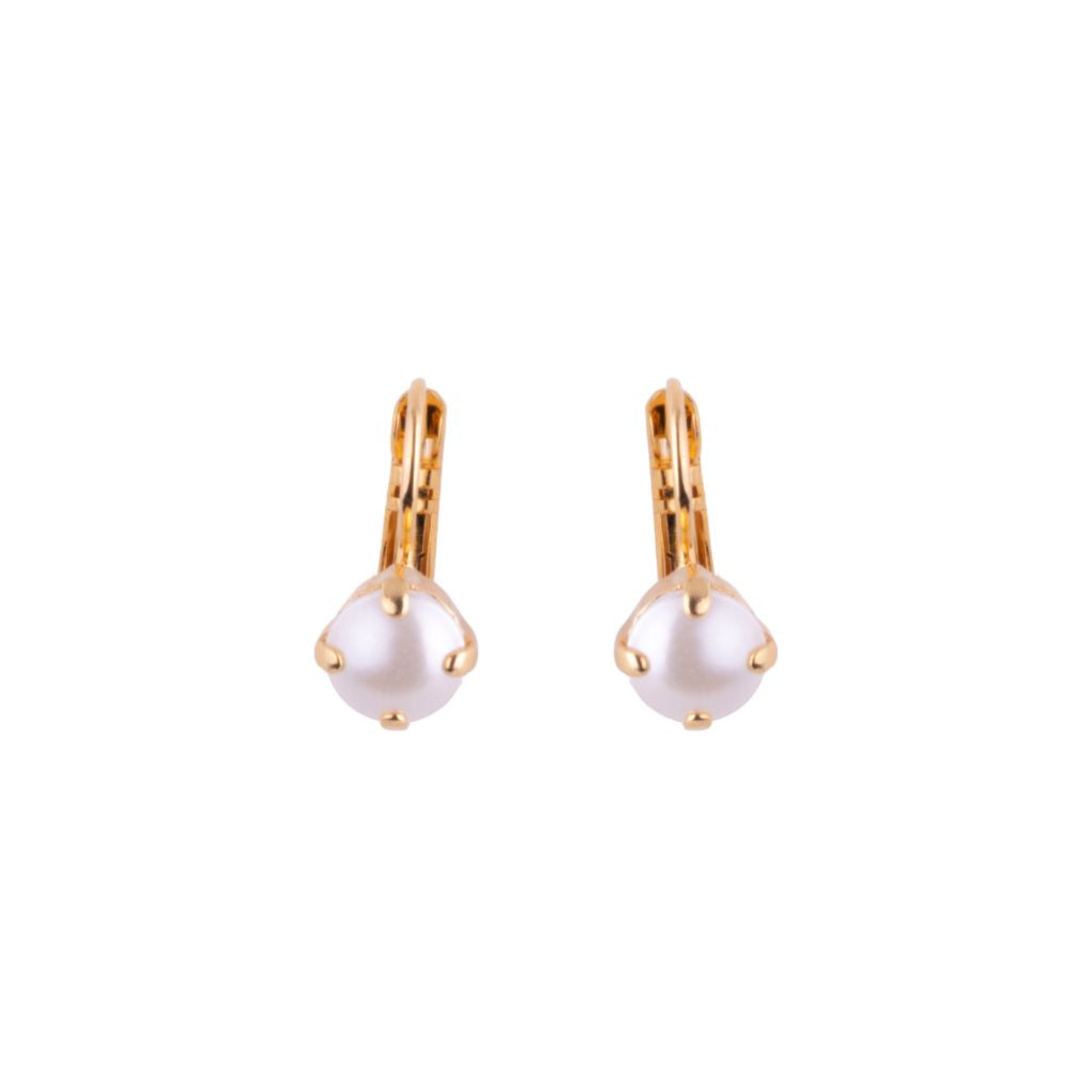 Medium Classic Single Leverback Earrings in "Pearl" *Custom*