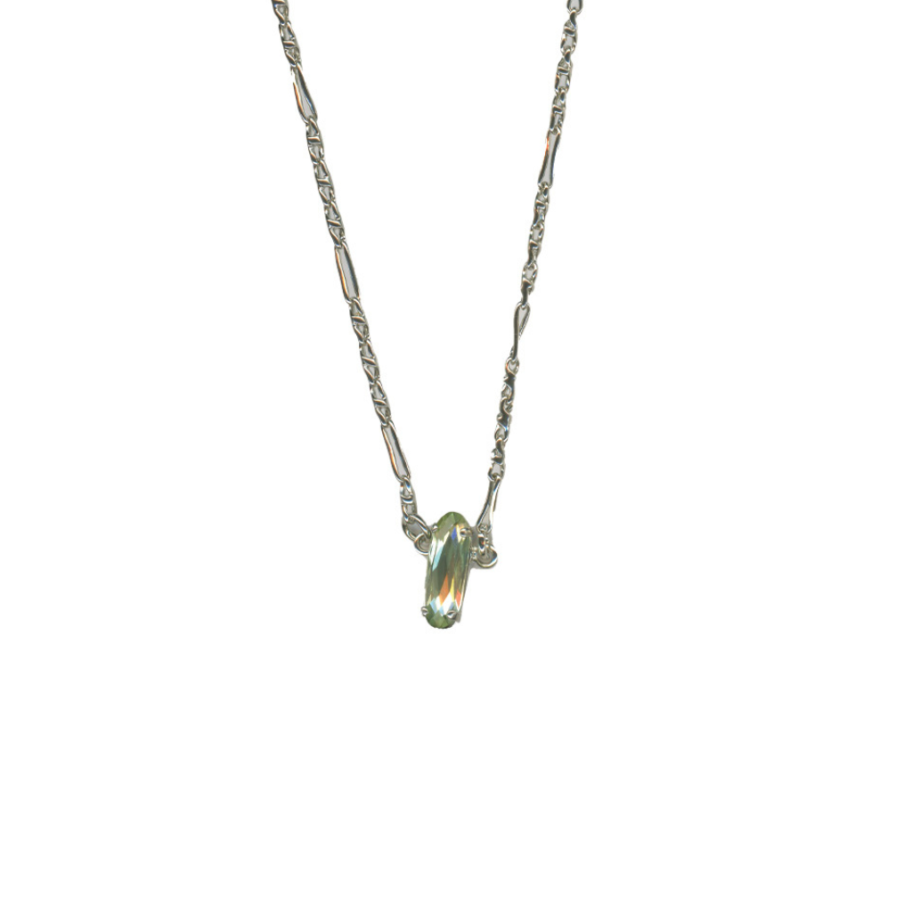 Long Oval Single Pendant  in "Chrysolite" *Custom*