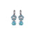 Cosmos Drop Leverback Earrings in "Aegean Coast" *Custom*