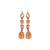 Round and Pear Dangle Leverback Earrings in Sun-Kissed "Peach" *Custom*
