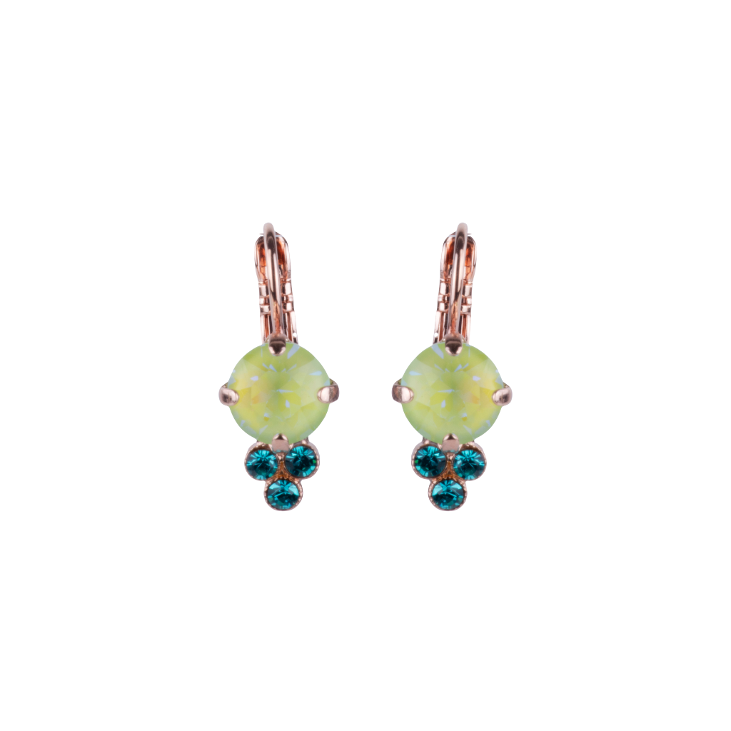 Medium Trio Cluster Leverback Earrings in "Ivy Villa" *Custom*