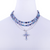 Flat Cross Pendant in "Lavender Fields" *Custom*