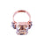 Large Emerald Cut Flower Ring in "Dawn" *Custom*