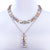 Four Stone Cushion Cut Pendant in "Sun-Kissed Capri" - Rhodium