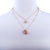 Medium Pear Pendant with Drop in "Desert Rose"- Rose Gold