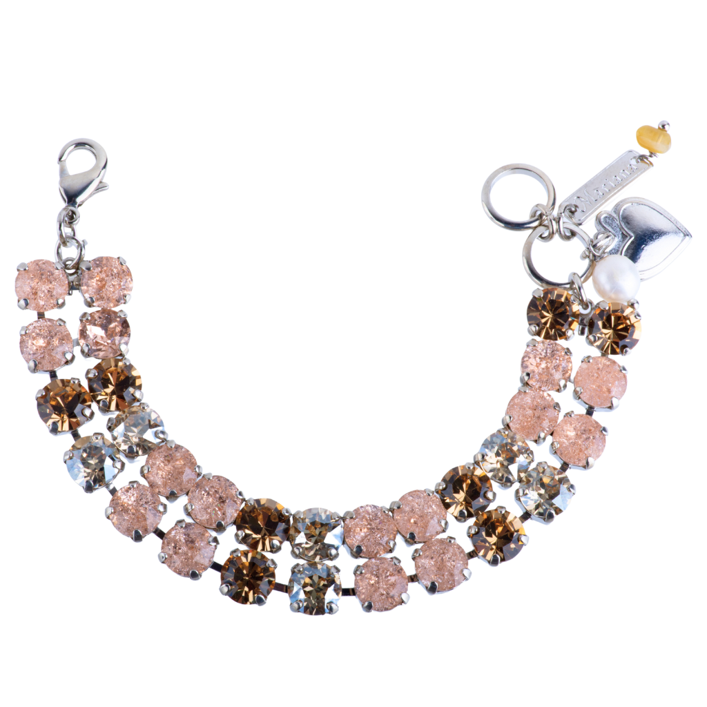 Medium Double Row Bracelet in "Desert Rose" *Custom*