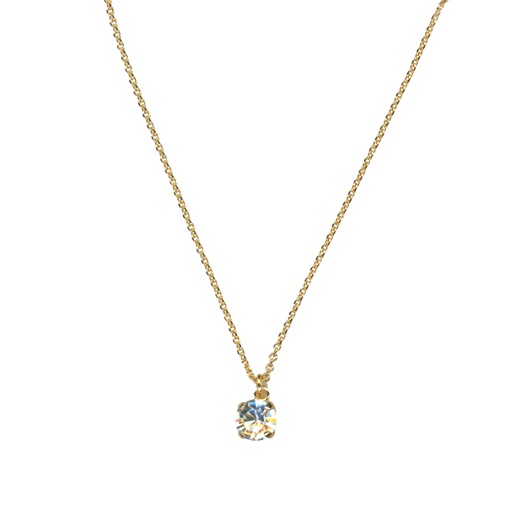 Medium Everyday Pendant in "Clear" - Yellow Gold